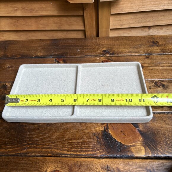 Hearth & Hand Stoneware Vanity Tray - Dual Section Organizer - Picture 3 of 8